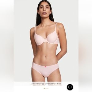 VS Stretch Cotton Bikini Panties Purest Pink NWT